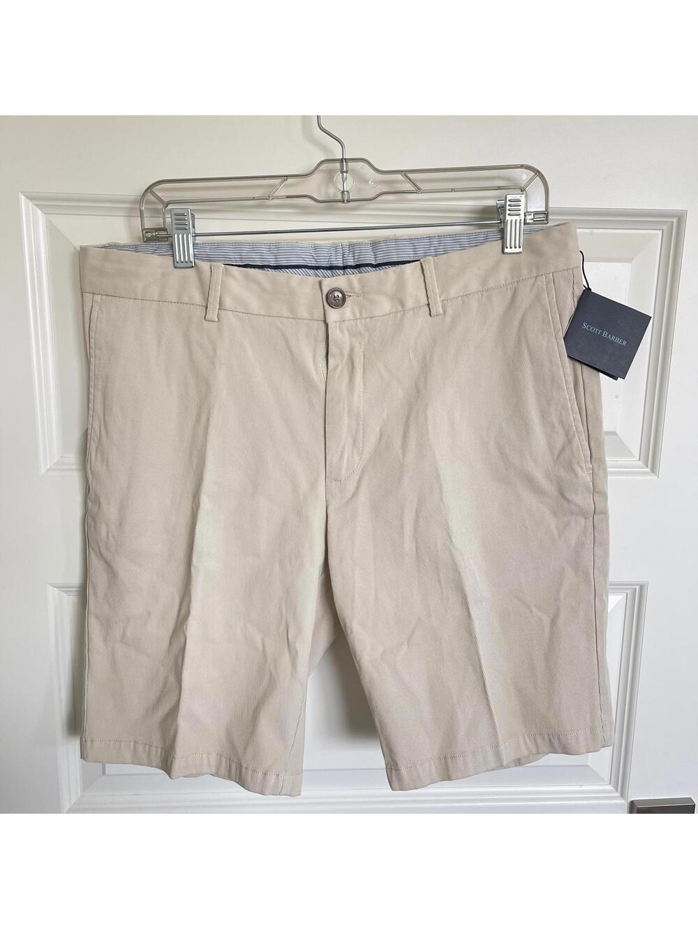 Scott Barber Beige Cotton Shorts Size 34